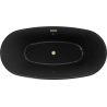 Mexen Eris вана свободностояща 170 x 80 см, черна, преливник златно четкане - 53441708070-55