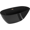 Mexen Eris свободностояща вана 170 x 80 cm, черна, прелив матирана мед - 53441708070-65
