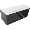 Mexen Mia свободно стояща ъглова вана лява 180 x 80 см, бяла/черна, бял