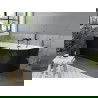 Мексен Миа вана свободно стояща ъглова лява 180 x 80 см, бяла/черна, черен преход - 52691808075L-70
