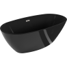 Mexen Eris самостоятелна вана 170 x 80 см, черна, преливник четкан никел - 53441708070-97