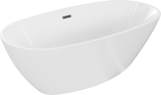 Mexen Eris вана свободностояща 180 x 80 см, бяла, слива gun gray обработен - 53441808000-66