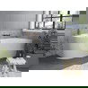 Mexen Mia свободностояща правоъгълна вана 180 x 80 cm, бяла, с преливник в розово злато - 52691808000P-60