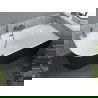 Mexen Mia свободно стояща ъглова вана дясна 180 x 80 см, бяла/черна, оттичане gun gray четкан - 52691808075P-66