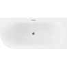 Mexen Mia свободно стояща ъглова вана дясна 180 x 80 см, бяла/черна, оттичане gun gray четкан - 52691808075P-66