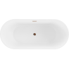 Mexen Flavia самостоятелна вана 150 x 75 см, бяла, оттичане розово злато - 54031507500-60