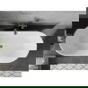 Mexen Flavia свободностояща вана 150 x 75 см, бяла, с отлив gun gray четка - 54031507500-66