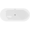Mexen Flavia самостоятелна вана 160 x 75 см, бяла, хромиран преливник - 54031608000