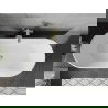 Mexen Flavia свободностояща вана 160 x 75 см, бяла/черна, златен brush - 54031608075-55