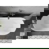 Mexen Flavia свободностояща вана 160 x 75 см, бяла/черна, преливник gun gray четкан - 54031608075-66