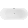 Mexen Flavia свободностояща вана 170 x 75 cm, бяла, черен преливник - 54031708000-70