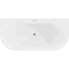 Mexen Oval свободностояща при́знена вана 150 x 75 см, бяла, хромиран преливник - 52671507500-01