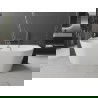Mexen Овална самостоятелна стена 160 x 80 см, бяла, отвод gun metal - 52671608000-95