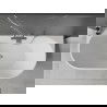 Mexen Oval свободностояща вана за стена 160 x 80 см, бяла, преливник от четкан никел - 52671608000-97