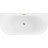 Mexen Oval свободностояща стена 170 x 80 см, бяла, златен отвор - 52671708000-50