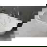 Mexen Oval свободностояща стена 170 x 80 см, бяла, златен отвор - 52671708000-50