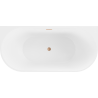 Mexen Oval душ с вградена стена 180 x 80 см, бяла, с бронзов отвод - 52671808000-65