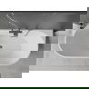 Мексен Овална вана, самостоятелна преградна 180 x 80 см, бяла, отпушване gun gray четкана - 52671808000-66