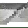 Mexen Oval свободностояща стена 150 x 75 см, бяла/черна, бял преливник - 52671507575-20