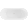 Mexen Montana свободностояща вана 170 x 80 см, бяла, с brushed никел преливник - 52011708000-97