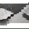 Mexen Oval свободностояща стена 150 x 75 см, бяла/черна, оттичане медна четка - 52671507575-65