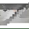 Mexen Oval свободностояща стена 150 x 75 см, бяла/черна, оттичане медна четка - 52671507575-65