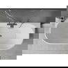 Mexen Oval свободностояща стена 150 x 75 см, бяла/черна, преливник gun metal - 52671507575-95