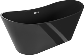 Mexen Montana свободностояща вана 170 x 80 cm, черна, хромиран преливник - 52011708070-01