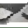 Mexen Oval свободностояща стенна вана 160 x 80 см, бяла/черна, хромиран прелив - 52671608075-01