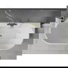 Mexen Oval ванна свободностояща с стена 160 x 80 см, бяла/черна, златен препуск - 52671608075-50