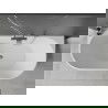 Mexen Oval свободностояща стенна вана 160 x 80 см, бяла/черна, хромиран прелив - 52671608075-01