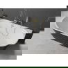 Mexen Oval вана самостоятелна стена 160 x 80 см, бяла/черна, златен brushed overflow - 52671608075-55