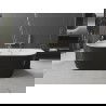 Mexen Oval вана самостоятелна стена 160 x 80 см, бяла/черна, златен brushed overflow - 52671608075-55