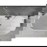 Мексен Овална вана свободно стояща 160 x 80 см, бяла/черна, канализация gun gray четкан - 52671608075-66