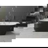 Мексен Овална свободностояща стена 170 x 80 см, бяла/черна, излишък gun gray индустриален - 52671708075-66