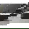 Овална вана Mexen, свободностояща, стенно монтирана 160 x 80 см, бяла/черна, черен отводнител - 52671608075-70