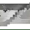 Овална вана Mexen, свободностояща, стенно монтирана 160 x 80 см, бяла/черна, черен отводнител - 52671608075-70