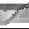 Mexen Oval свободностояща вградена в стена 170 x 80 см, бяла/черна, никелиран с brushed - 52671708075-97