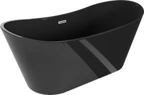 Mexen Montana свободно стояща вана 170 x 80 см, черна, преливник от матиран никел - 52011708070-97