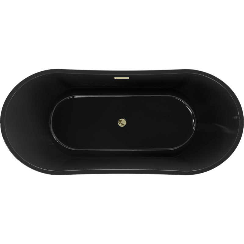 Mexen Montana самостоятелна вана 170 x 80 см, черна, златен прелив - 52011708070-50