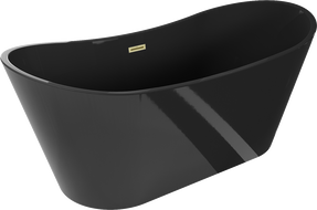 Mexen Montana самостоятелна вана 170 x 80 cm, черна, преливник златен мат - 52011708070-55