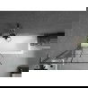 Mexen Next L параван за вана 1-крилен 80 x 150 см, черен мотив, четка Gun grey - 895-080-000-03-77-66