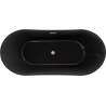 Mexen Montana самостоятелно стояща вана 170 x 80 cm, черна, преливник от четкана