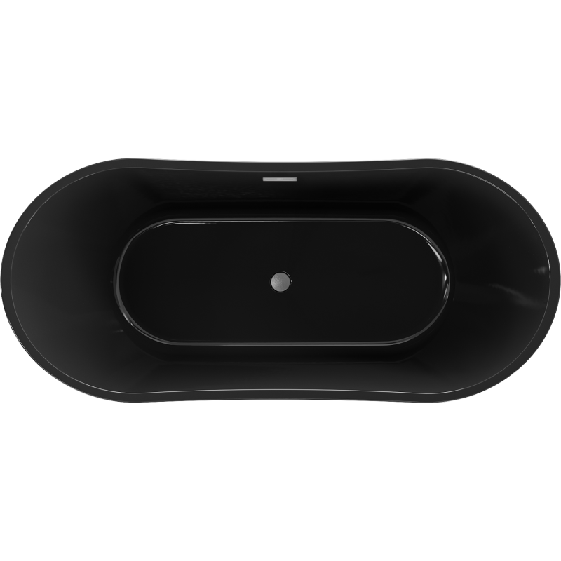 Mexen Montana свободностояща вана 170 x 80 см, черна, преливник gun gray четкан - 52011708070-66