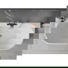Mexen Oval свободностояща стенна вана 180 x 80 см, бяла/черна, розово злато от преливник - 52671808075-60