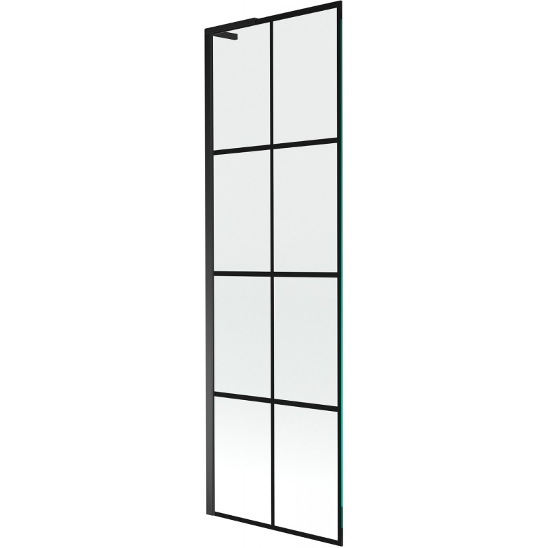 Mexen Next L параван за вана с едно крило 60 x 150 см, черна решетка, черен - 895-060-000-03-77-70