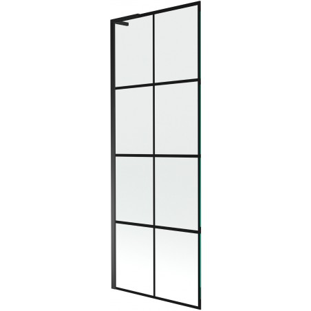 Mexen Next L параван за вана 1-крило 70 x 150 см, черна решетка, черен - 895-070-000-03-77-70