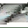 Mexen Volta вана свободно стояща стена 150 x 75 см, бяла, с бронзов отток - 51131507500-65