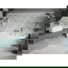 Mexen Volta свободностояща стена 170 x 75 см, бяла, излив gun gray шлифована - 51131707500-66