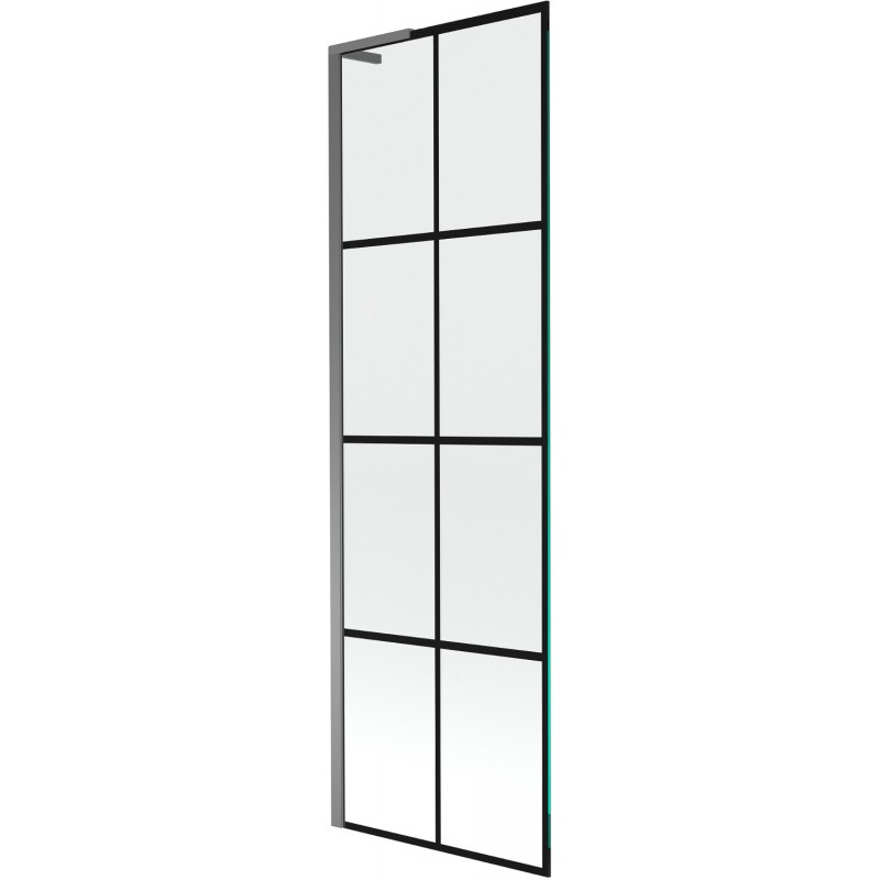 Mexen Next L параван за вана, 1-крилен, 60 x 150 см, черен дизайн, gun metal - 895-060-000-03-77-95